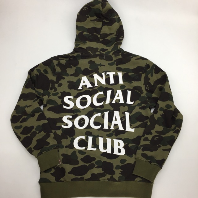 anti social social club bape hoodie