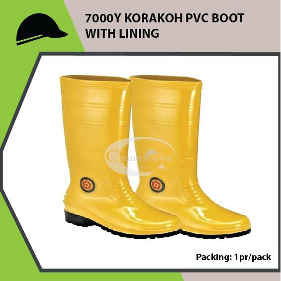7000Y KORAKOH PVC RUBBER BOOT WITH LINING Shopee Malaysia