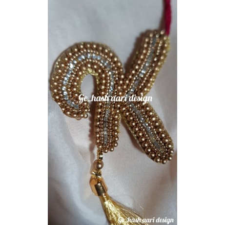 customized handmade aari latkan/alphabet latkan/tassel/bridal/saree blouse hanging/1pair