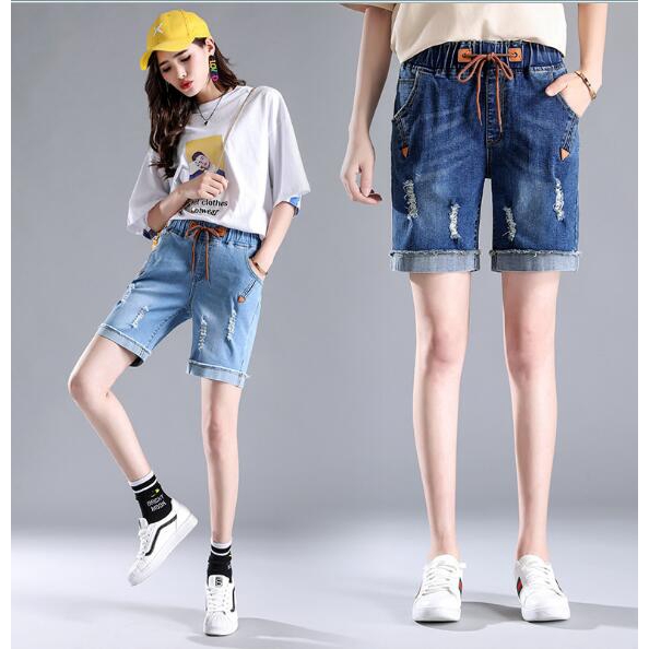 ladies long denim shorts