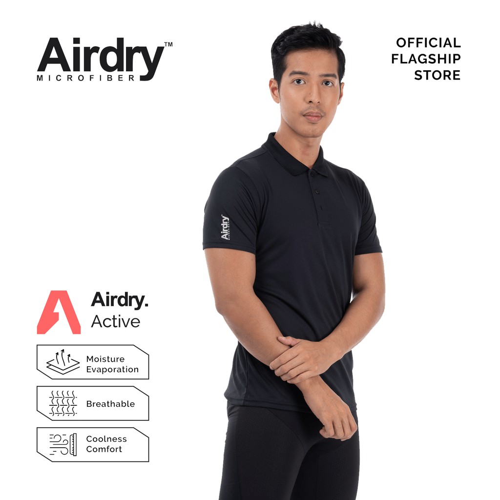 AIRDRY CARBON Unisex Polo Tee Short Sleeve (Black / Royal Blue / Navy Blue / Red) CRBPOLO