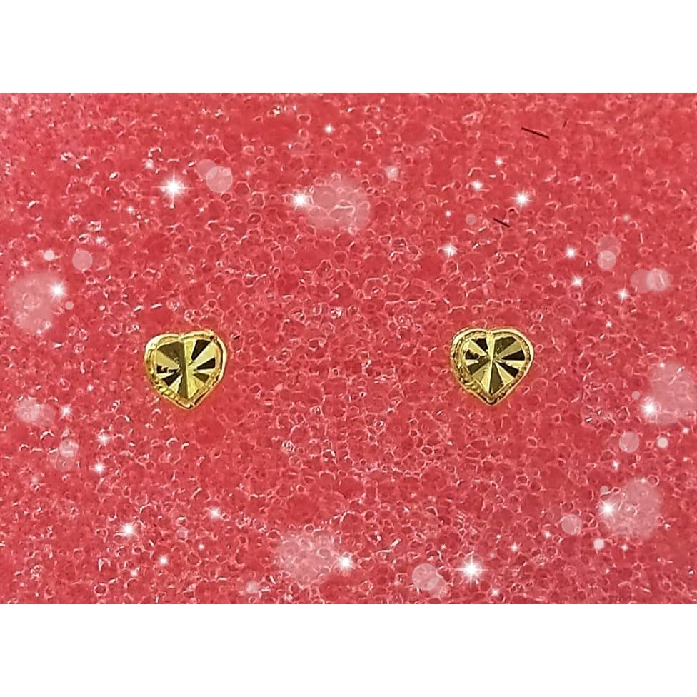 916 GOLD LOVE STUD EARRING/SUBANG PAKU LOVE EMAS 916 - 10HHP08