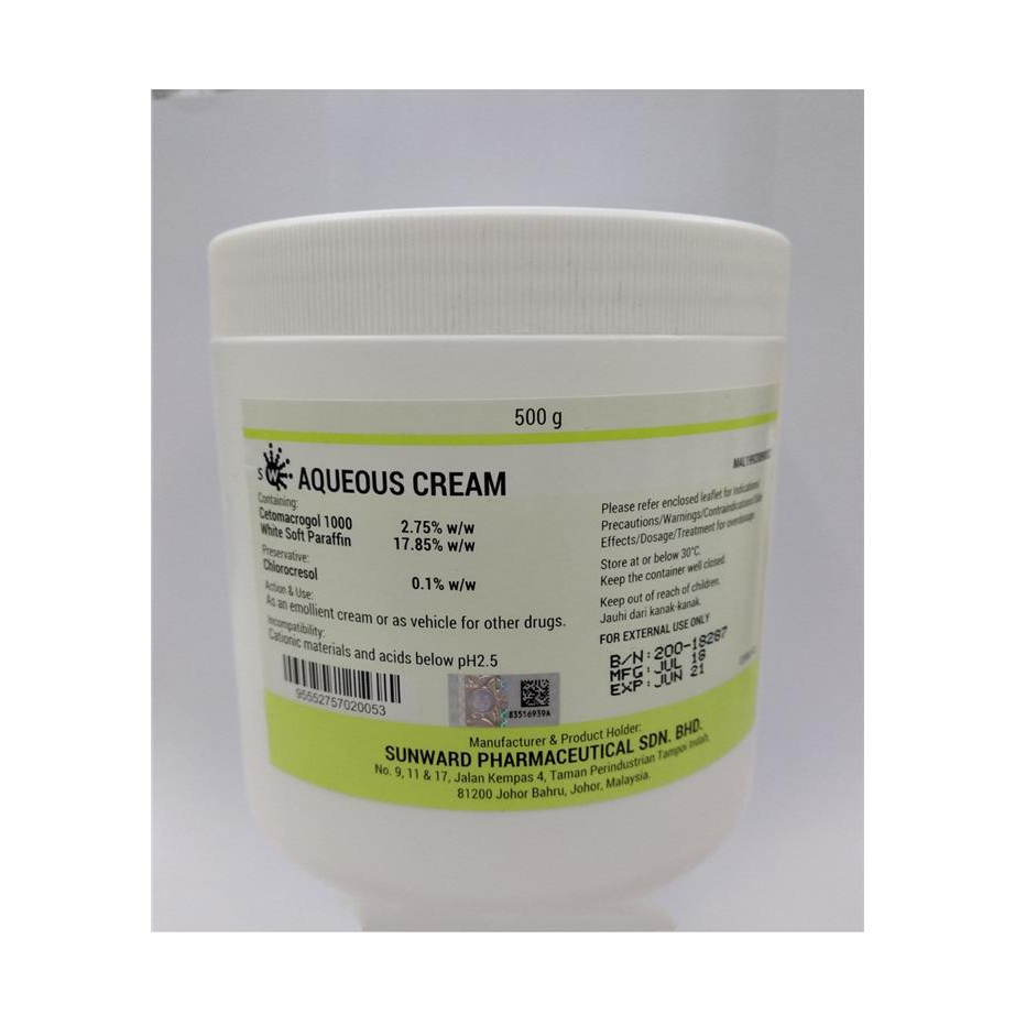 white aqueous cream
