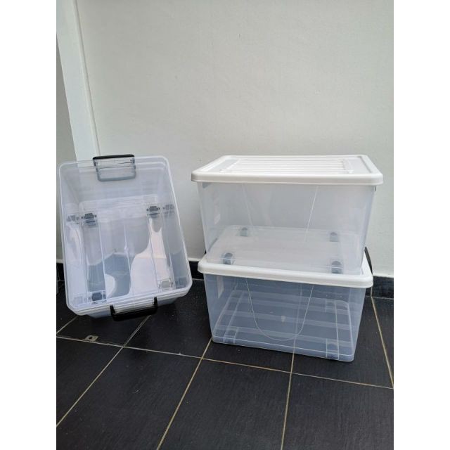 Storage Storage Box Transparent Plastic Storage Box 50L Big Capacity ...