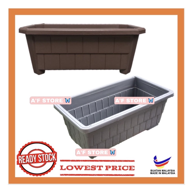 READY STOCK PASU BUNGA PLASTIK PANJANG WARNA KELABU READY STOCK PASU BUNGA PLASTIK PANJANG WARNA KELABU