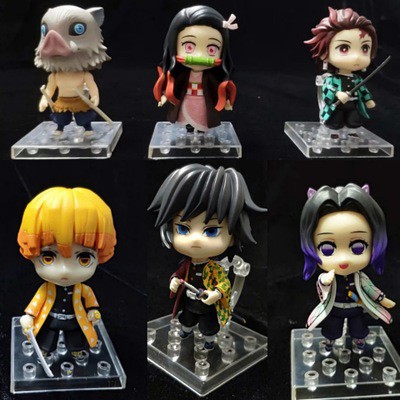 Demon Slayer Moveable Cute Clay 10CM Tanjiro Nezuko Zenitsu Inosuke ...