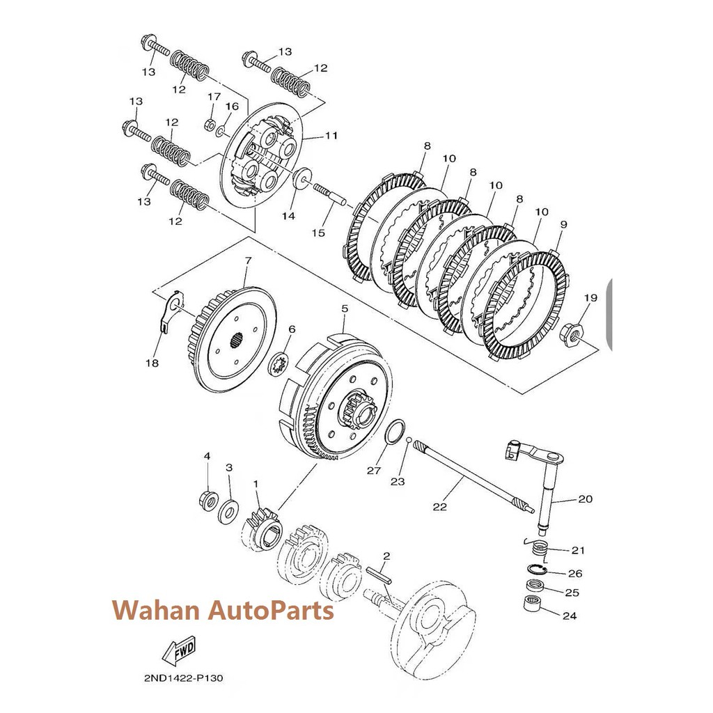 ORIGINAL PARTS FIG13 CLUTCH PARTS YAMAHA Y15 PUSH ROD Shopee Malaysia