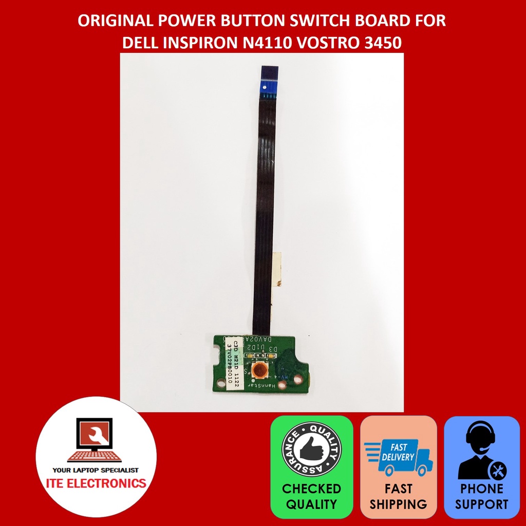 ORIGINAL DELL INSPIRON N4110 VOSTRO 3450 ON/OFF POWER BUTTON SWITCH ...