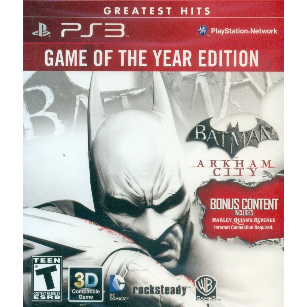 Ps3 Batman Arkham City Game Of The Year Edition English Retro Series Shopee Malaysia