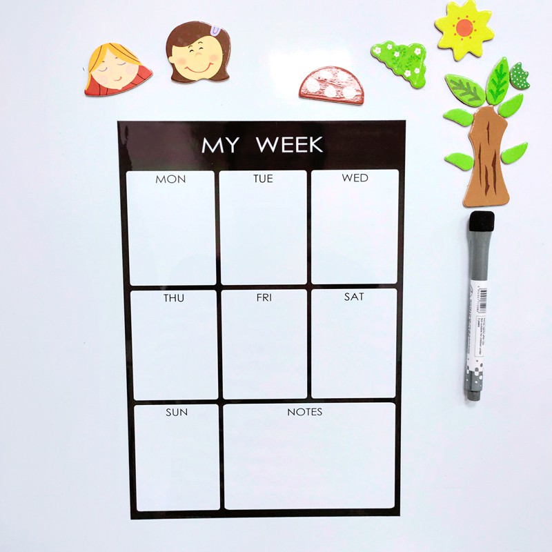 【WTB】Size A3 Weekly planner Magnetic Dry Erase Calendar Family Schedule Planner notes memo write