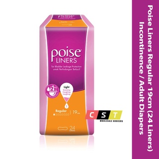 Poise Liners Regular 19cm (24 Liners)  Incontinence / Adult Diapers 