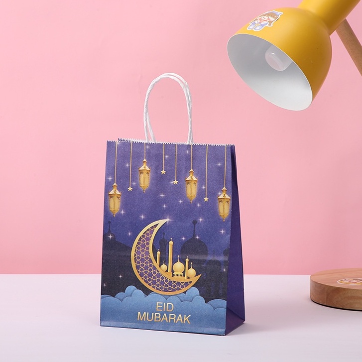 Trendy Fashion Ramadan Gift Bag Hari Raya Aidilfitri Lasser Bairam Packing Tote Eco-friendly Paper B Travel Outdoor - Image 4