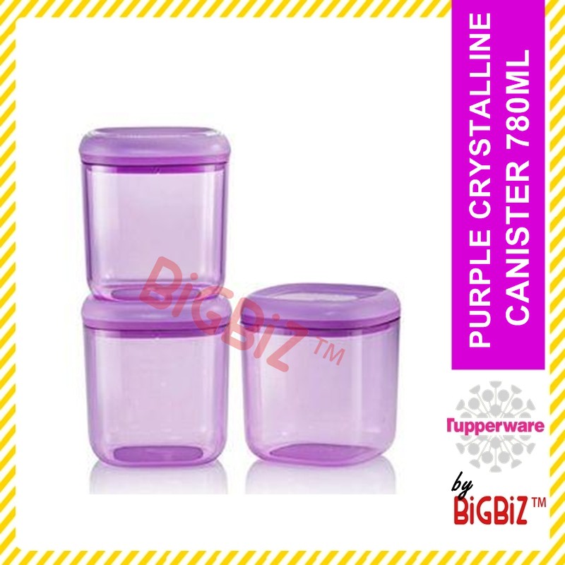 TUPPERWARE Purple Crystalline Canister 780ml Bekas Kuih Raya [READY STOCK]