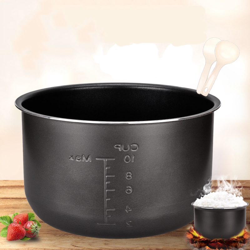 Electric Pressure Cooker Liner  4L / 5L / 6L Non-stick Pot Rice Pot Inner Bile Black Crystal Inner Accessories Cooker Parts