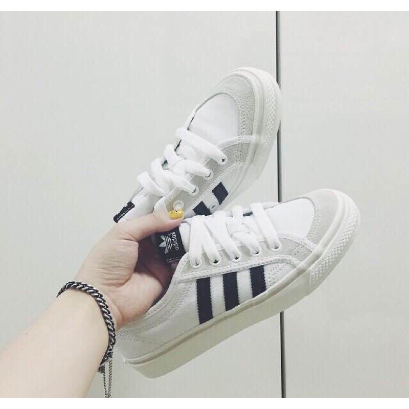 adidas nizza white black