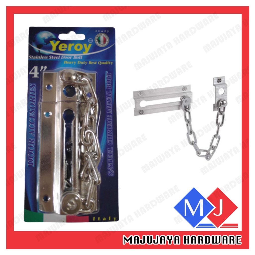 YEROY Heavy Duty Stainless Steel Door Chain Lock Door Bolt Door Lock
