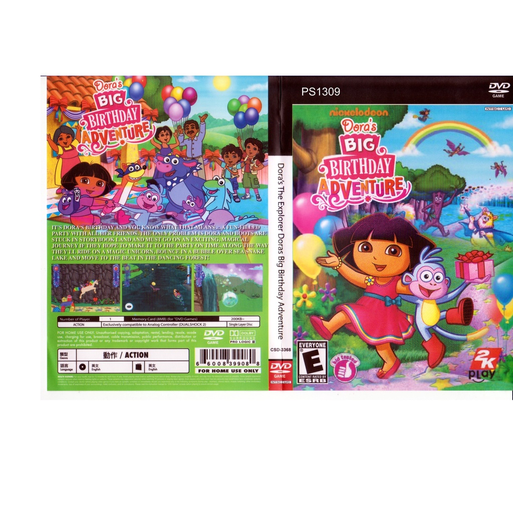 PS2 GAME COLLECTION DORA THE EXPLORER DORAS BIG BIRTHDAY ADVENTURE ...