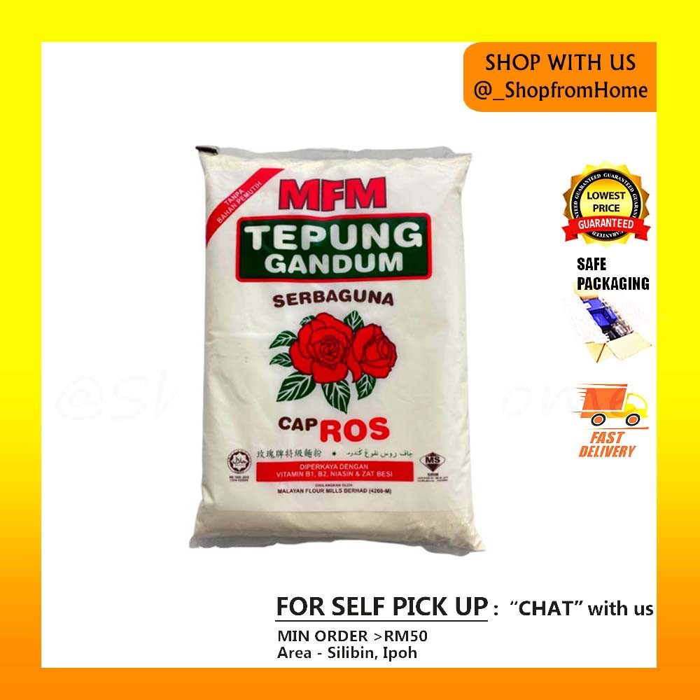 Mfm Tepung Gandum Cap Ros 850g Shopee Malaysia