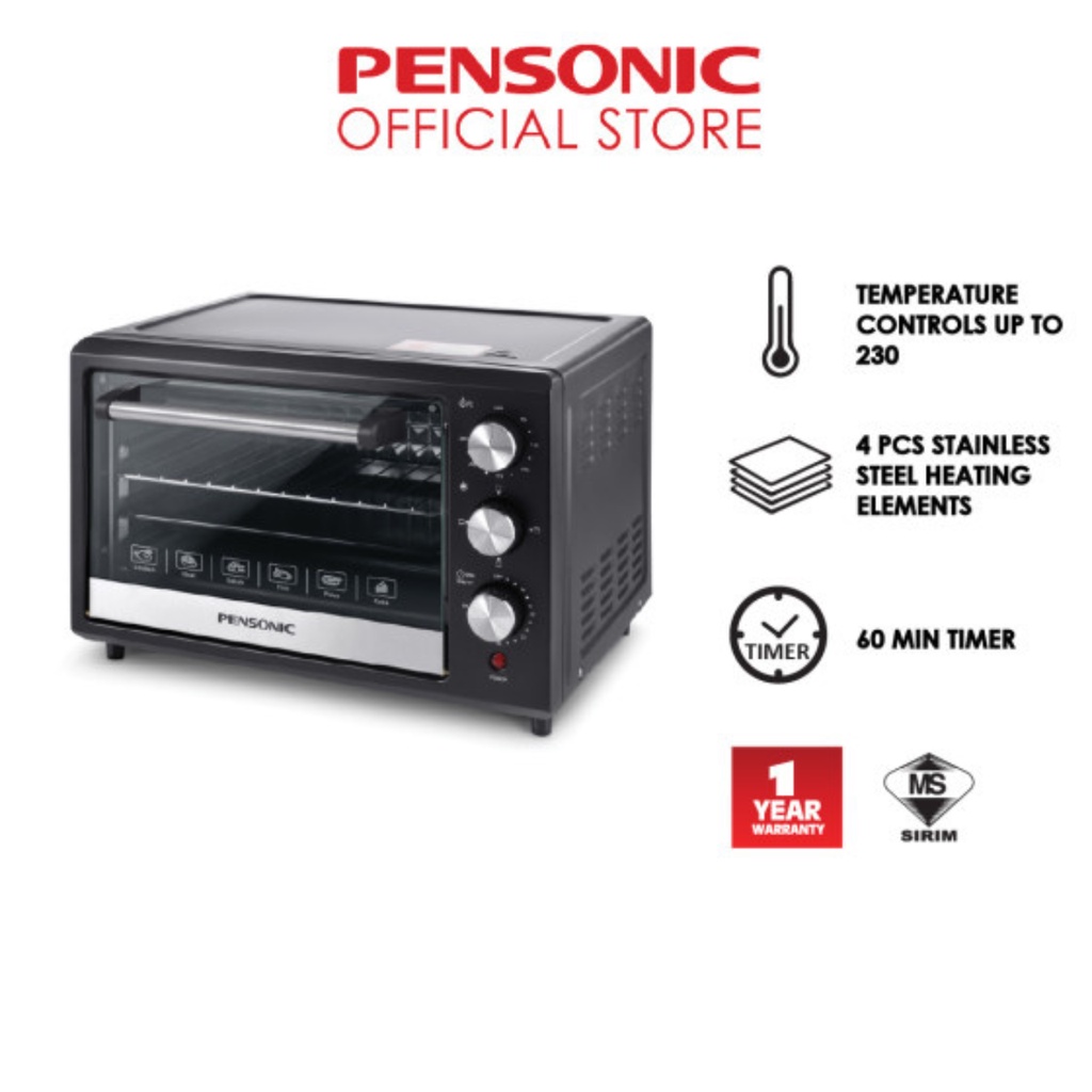 Pensonic Electric Oven 3D Diamond Surface Inner Wall (25L) | PEO-2511