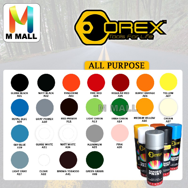 Orex Aerosol Spray Paint 400ml (part 2) | Shopee Malaysia