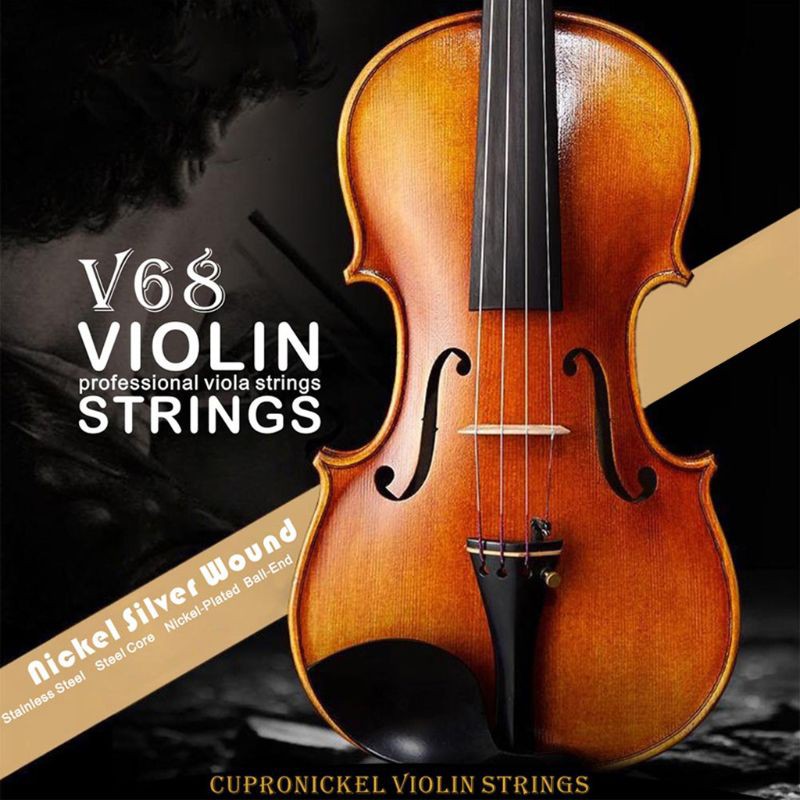 Generic 15 inch Viola Strings Set Carbon Steel Core Aluminium Alloy Wound 