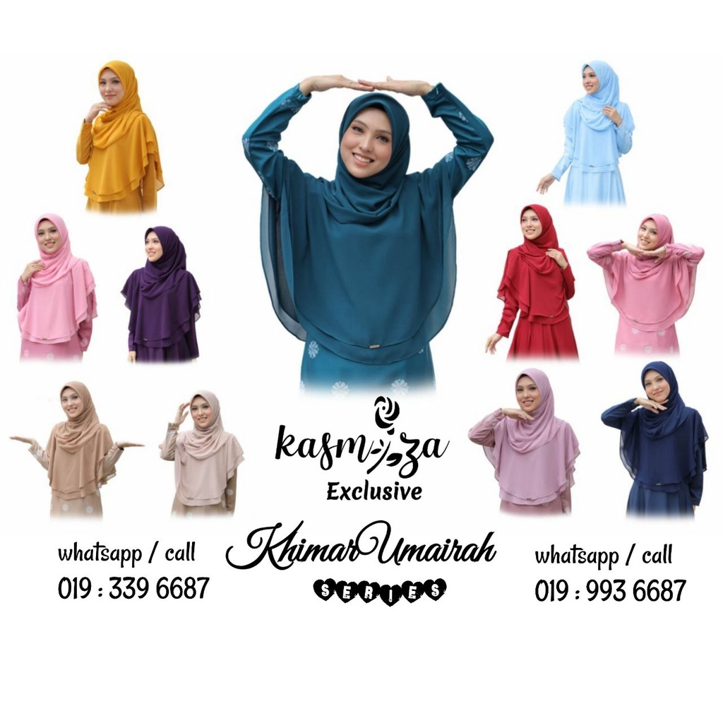 KHIMAR UMAIRAH/ HIJAB INSTANT/ KHIMAR EKSKLUSIF /TUDUNG KHIMAR 2 IN 1/ KHIMAR DENGAN TUDUNG BAWAL LABUH