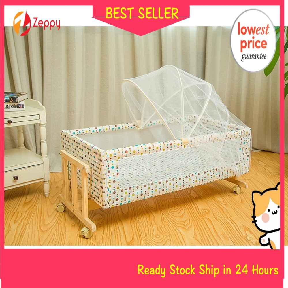 Portable Crib Folding Baby Cot Shaker 2 Designs Option Shopee