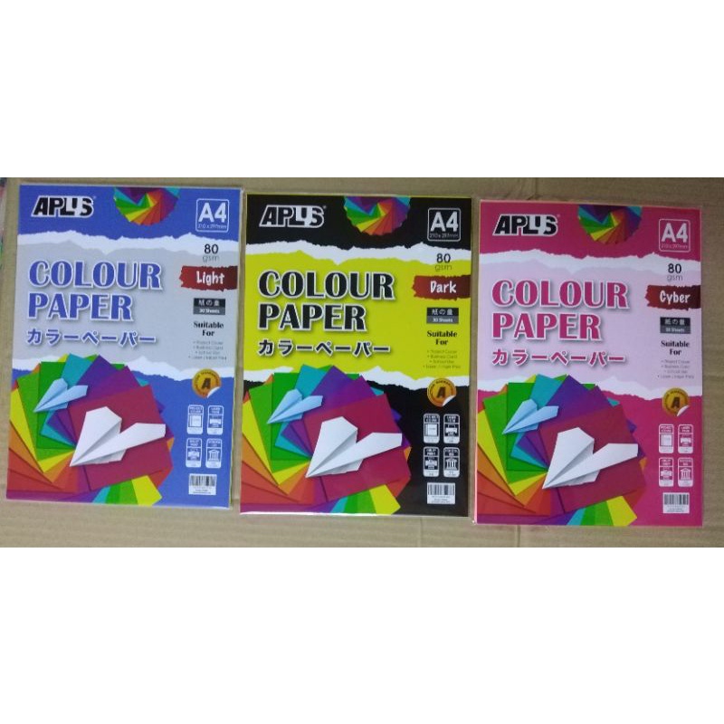 Aplus A4 80gsm colour paper(30 sheets) Shopee Malaysia