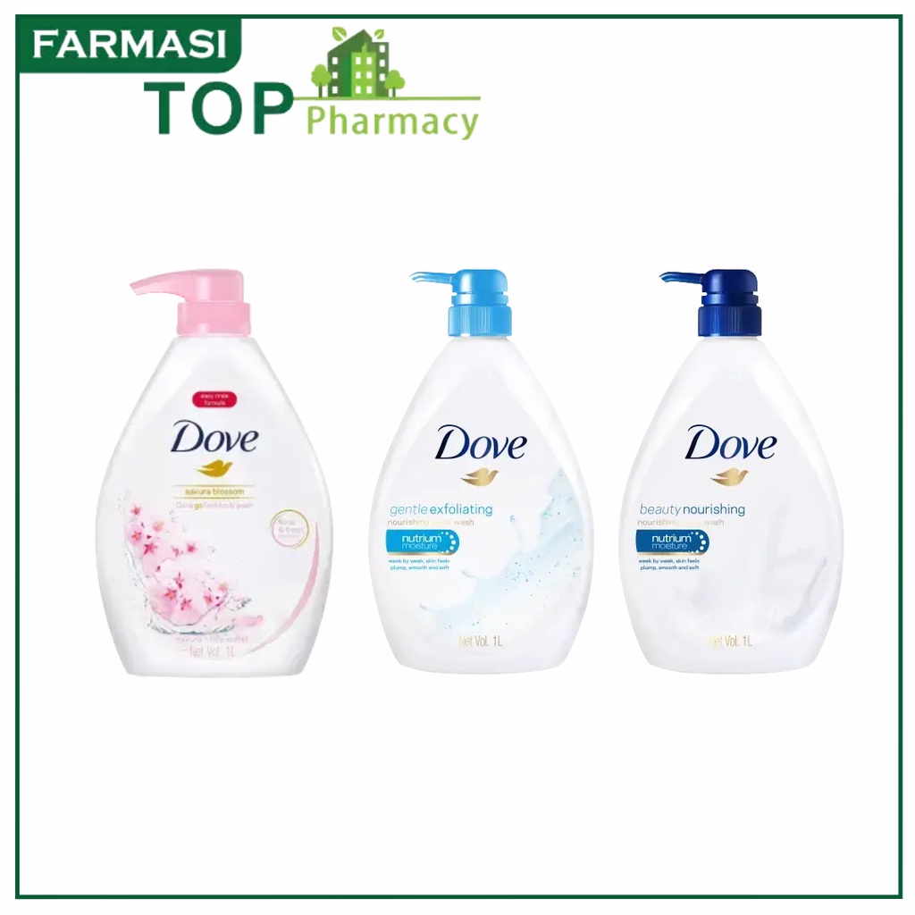 DOVE SHOWER 1L (BEAUTY NOURISHING/GENTLE EXFOLIATING/SOFTENING ...