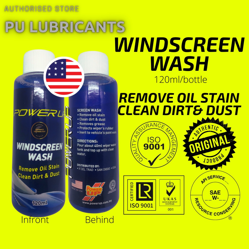 Windscreen Wash - Remove Oil Stain & Clean Dirt and Dust