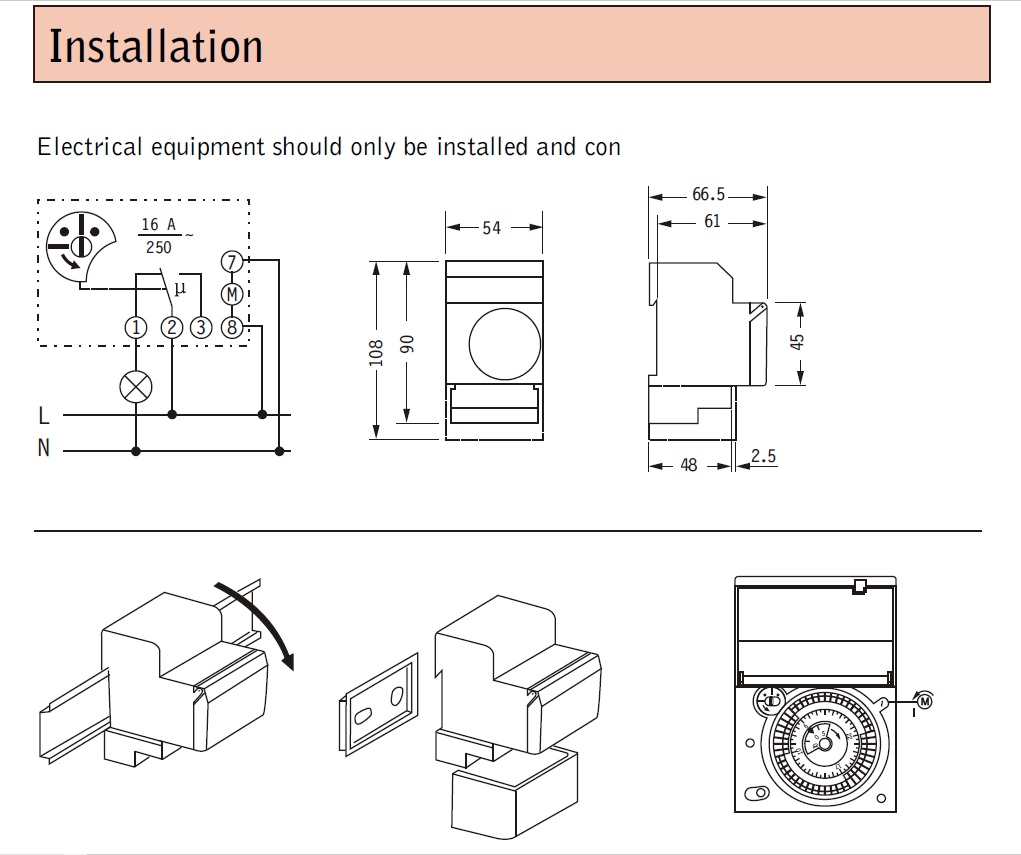 ONESTO TIME SWITCH TS28 Mechanical Timer 24 hours Analogue Time Switch Shopee Malaysia