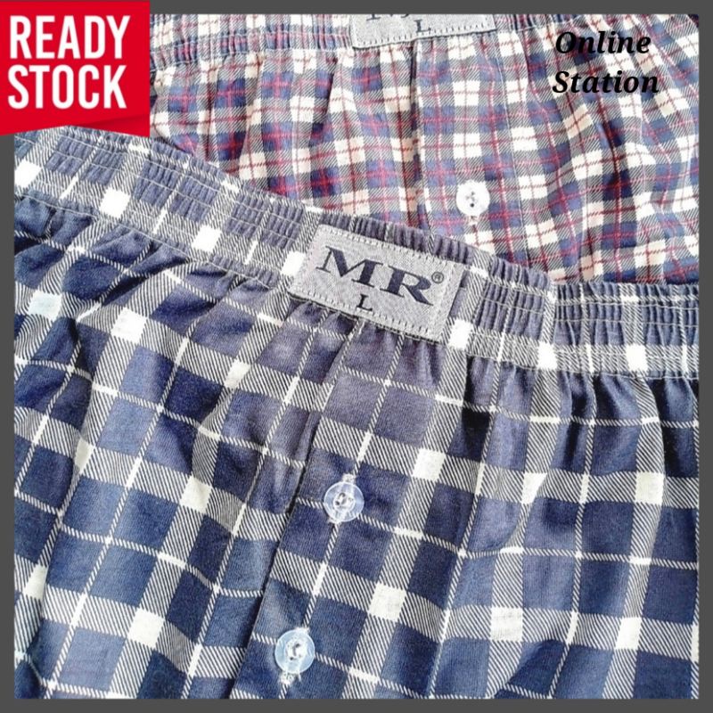 [SHIP OUT TODAY]?3 PCS? Mr Men's Cotton Underwear Boxer Men Brief Trunk / Seluar Dalam Boxer Lelaki