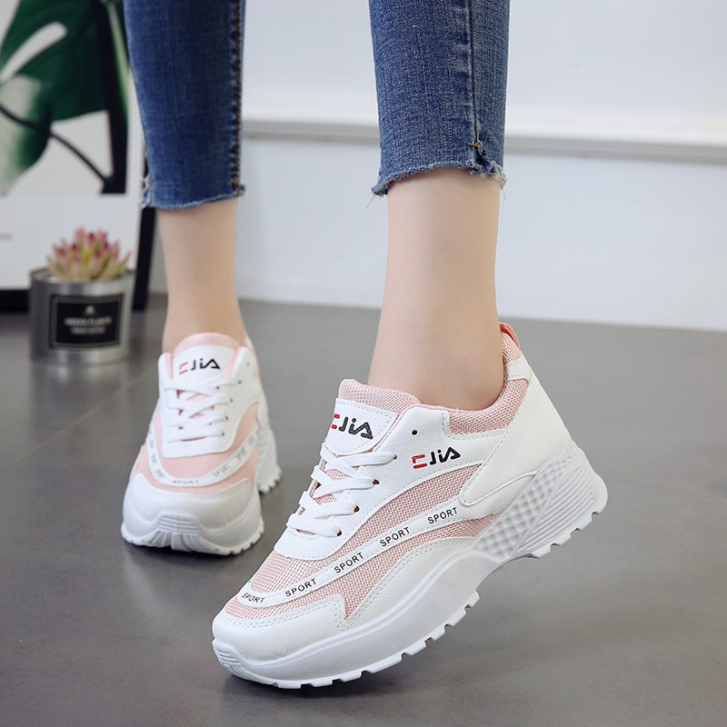 Real Stock 🍃Women Casual Platform Sport Shoes Trend Running Shoes ...