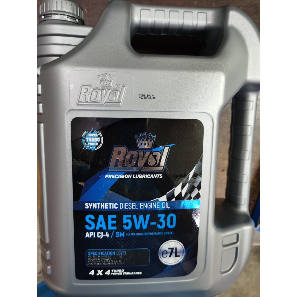 ENGINE OIL ROYAL 5W30 SYNTHETIC SJ4/SM 7LTR FOR 4X4 FORD RANGER T6,T7, ISUZU D MAX, TOYOTA HILUX 2016-2020,TRITON 2012