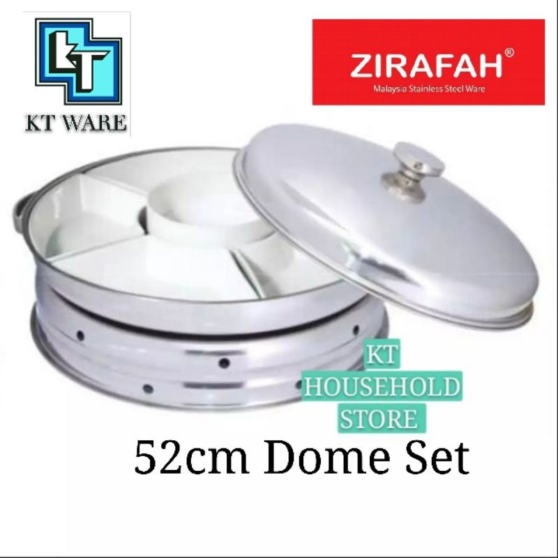 KT WARE 3606 52cm steel Dome set / kenduri dome set chafing dish buffet set dome chafer porcelain or melamine insert