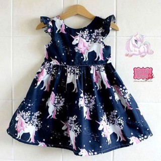 Toddler Kid Baby Girls Princess Floral Unicorn Party Pageant Dress Outfits