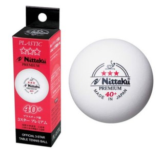 Nittaku Offical 3 Star 40+  Premium Table Tennis Ball ORIGINAL (White)