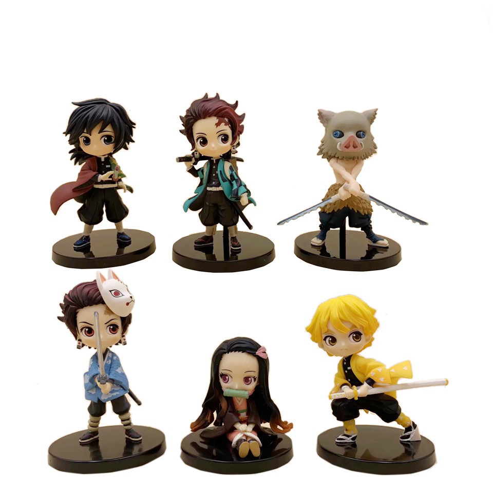 3pcs Set Demon Slayer Kimetsu No Yaiba Q Posket Kamado Tanjirou Nezuko Zenitsu Giyuu Inosuke Action Figure Model Shopee Malaysia