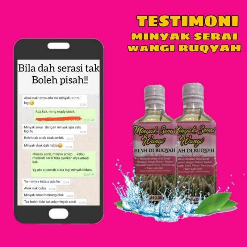 Buy Minyak Serai Wangi Ruqyah Kembung Perut Minyak Celak Ibu Lepas Bersalin Kebas Kaki Tangan Seetracker Malaysia
