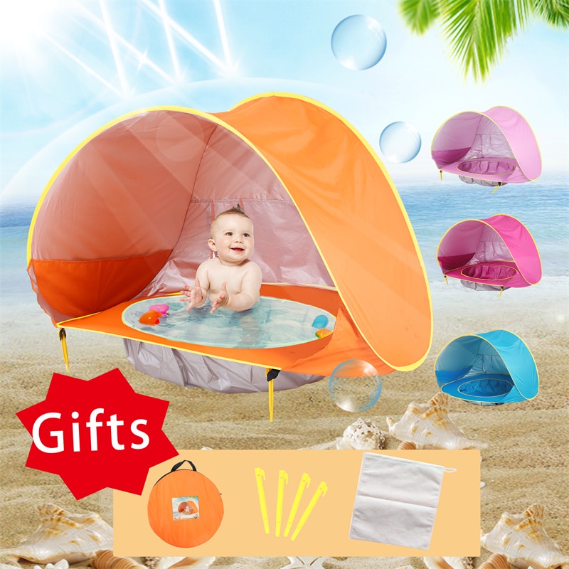 Portable Baby Beach Tent With Pool Pop Up Shade Infant Sun 【高品質】
