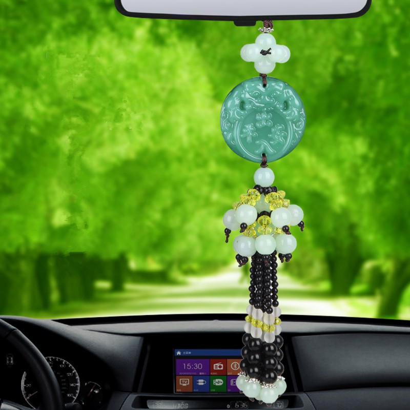 Fe Hanging Ornaments High Grade Crystal Car Interior Rearview Mirror Decorations