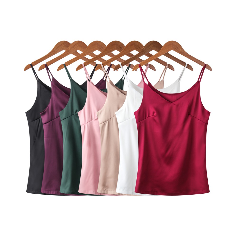 plus size satin tank tops