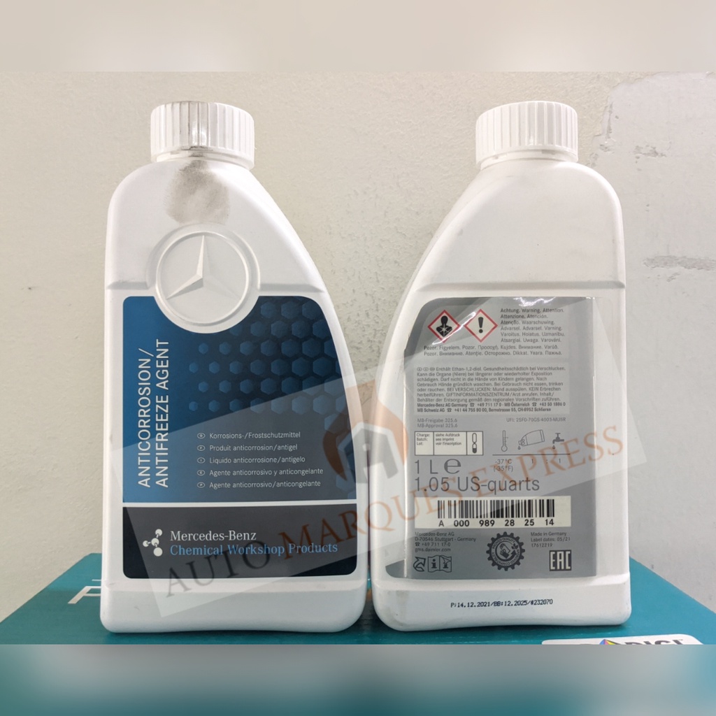 Genuine MercedesBenz Red Antifreeze Coolant 1 litre Bottle 325.6
