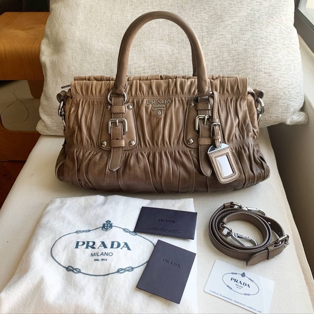 prada nappa gaufre shoulder bag