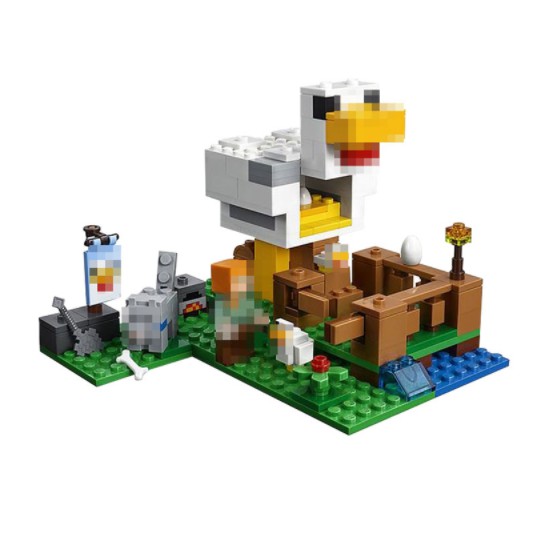 lego minecraft chicken coop