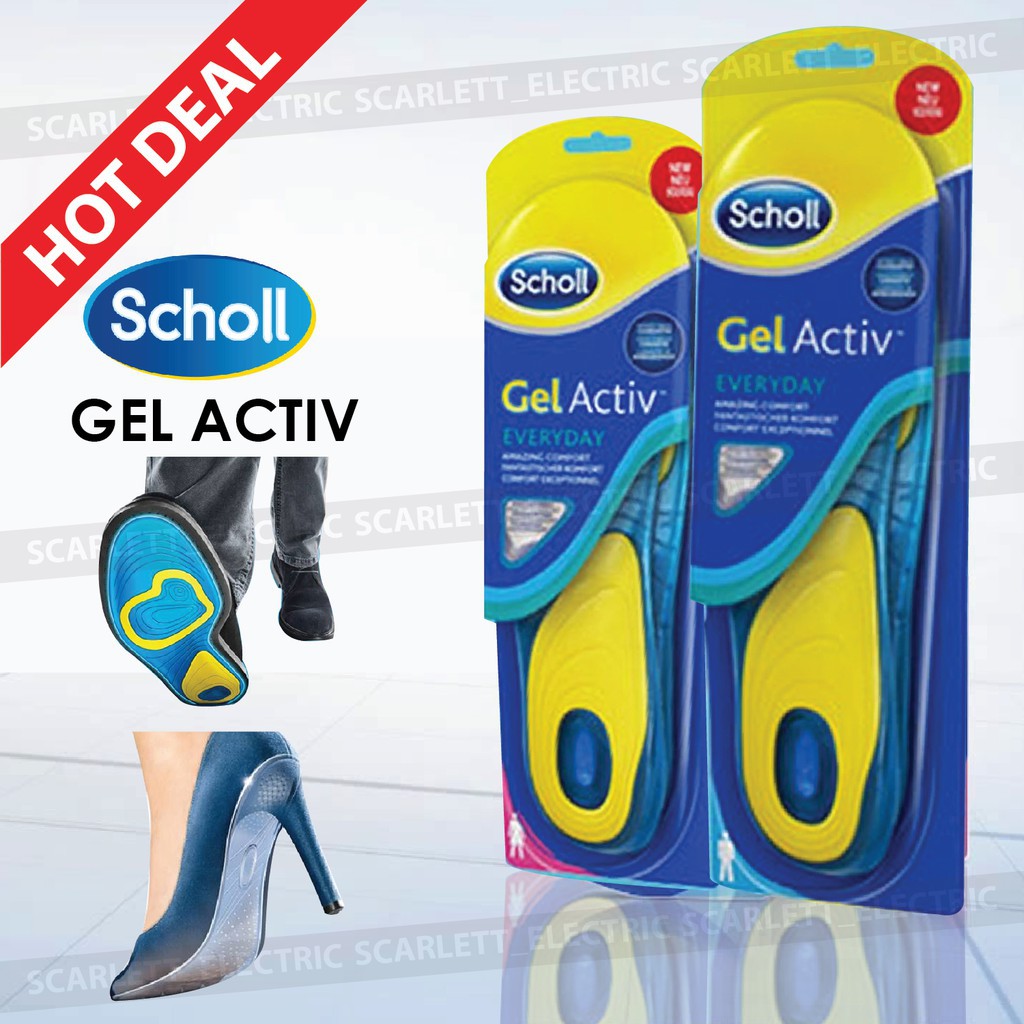 insole^ Scholl Gel Active Everyday Woman Man Insoles Comfort Shoes Heels Pads | Malaysia