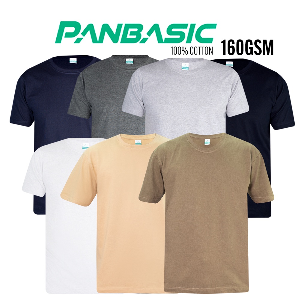 Hot New Item!! PANBASIC (160gsm) Plain 100% Cotton Round Neck T-shirt Asian Size Ready Stock!!!