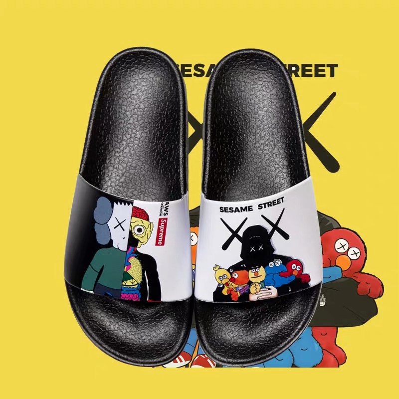 Free Shipping Kaws Sandal Men S Slipper Elmo Slipper Women Kasut Selipar Uniqlo Sesame Street Slippers Flip Flops