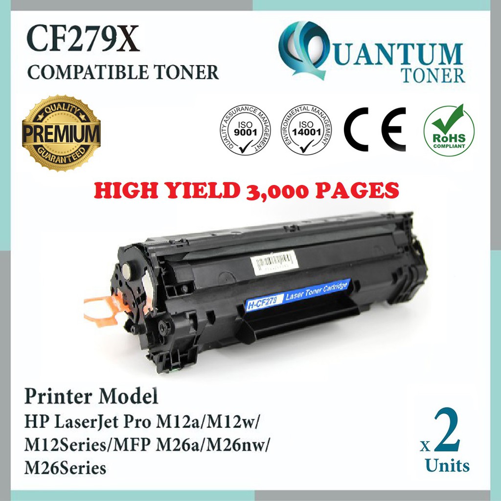 2x Compatible Toner CF279X 79X High Yield Cartridge for HP ...