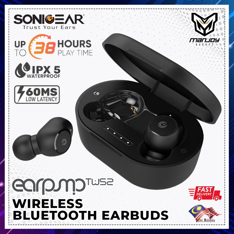 SONICGEAR Earpump TWS 2 Wireless Bluetooth Earbuds Stereo Earphone ...